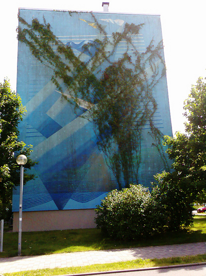 Wandmalerei Schwerin Großer Dreesch, Titel: „Segel im Wind“ - 5 Jahre später